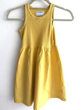 Old Navy Girls Size 8 Yellow Dress Sleeveless Mixed Material